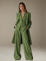Women's Suits 3 Pieces Wide-Leg Elegant Suit Set for Daily Wear