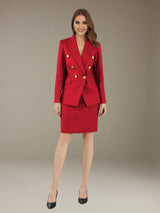 Women's Suits 2 Pieces Tailored Fit Peak Lapel Elegant Formal Look