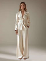 Women's Suits 2 Pieces Regular Fit Blazer and Pants Set for Wedding/Occasions