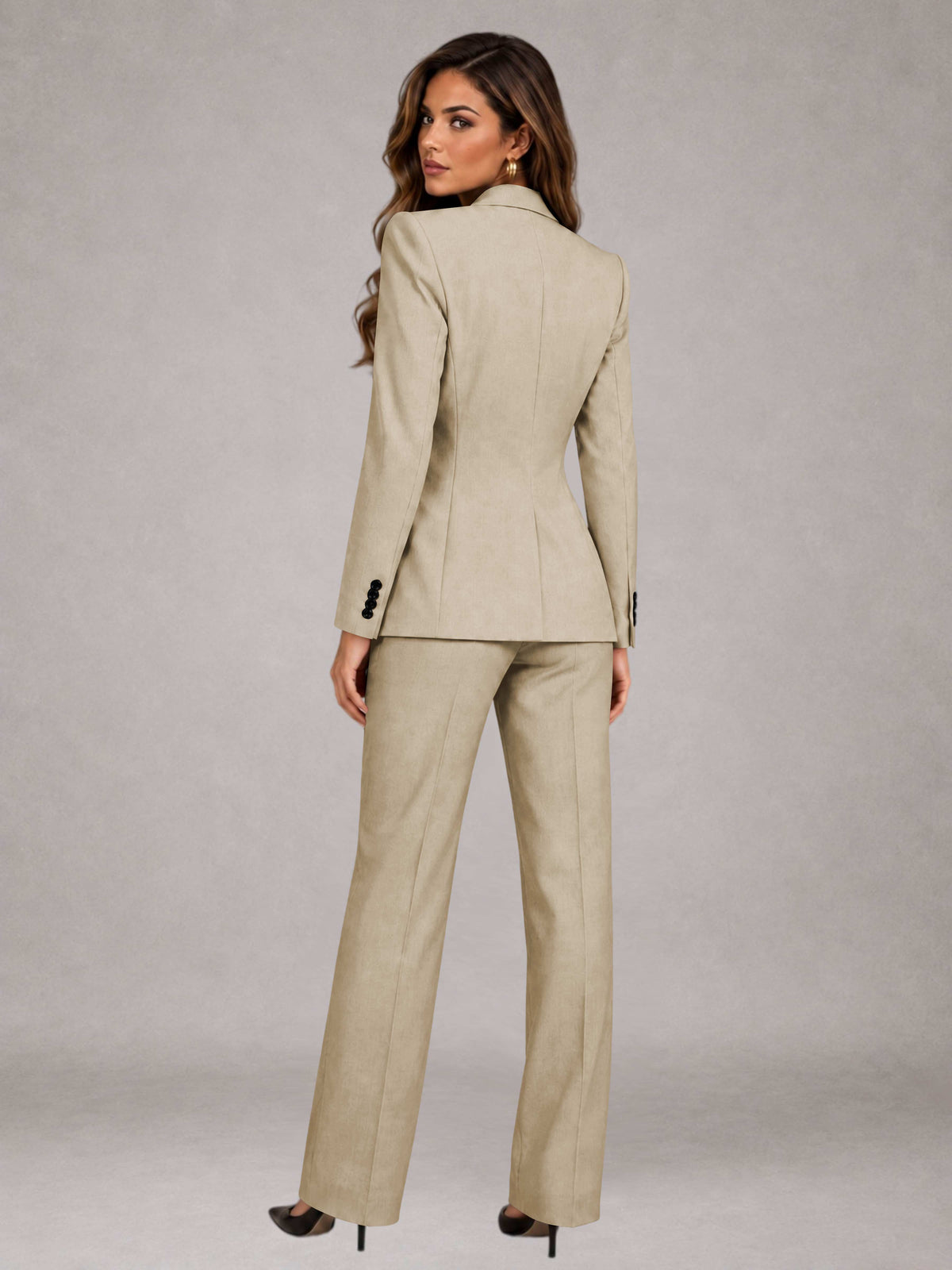 Women's Suits 3 Pieces Tailored Fit Elegant Suits for for Professional Look