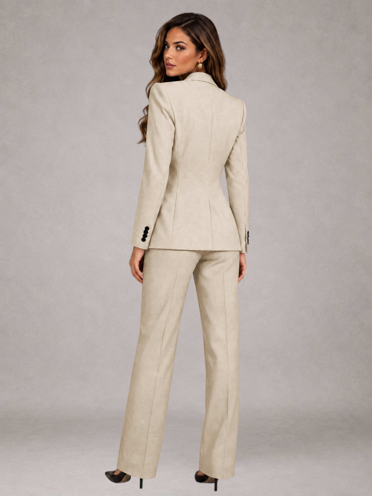 Women's Suits 3 Pieces Tailored Fit Elegant Suits for for Professional Look