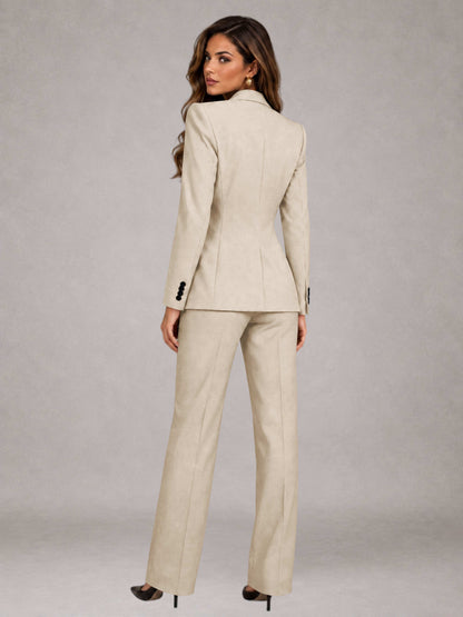 Women's Suits 3 Pieces Tailored Fit Elegant Suits for for Professional Look