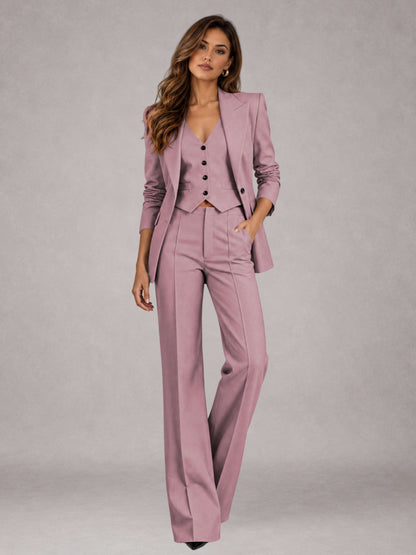 Women's Suits 3 Pieces Tailored Fit Elegant Suits for for Professional Look