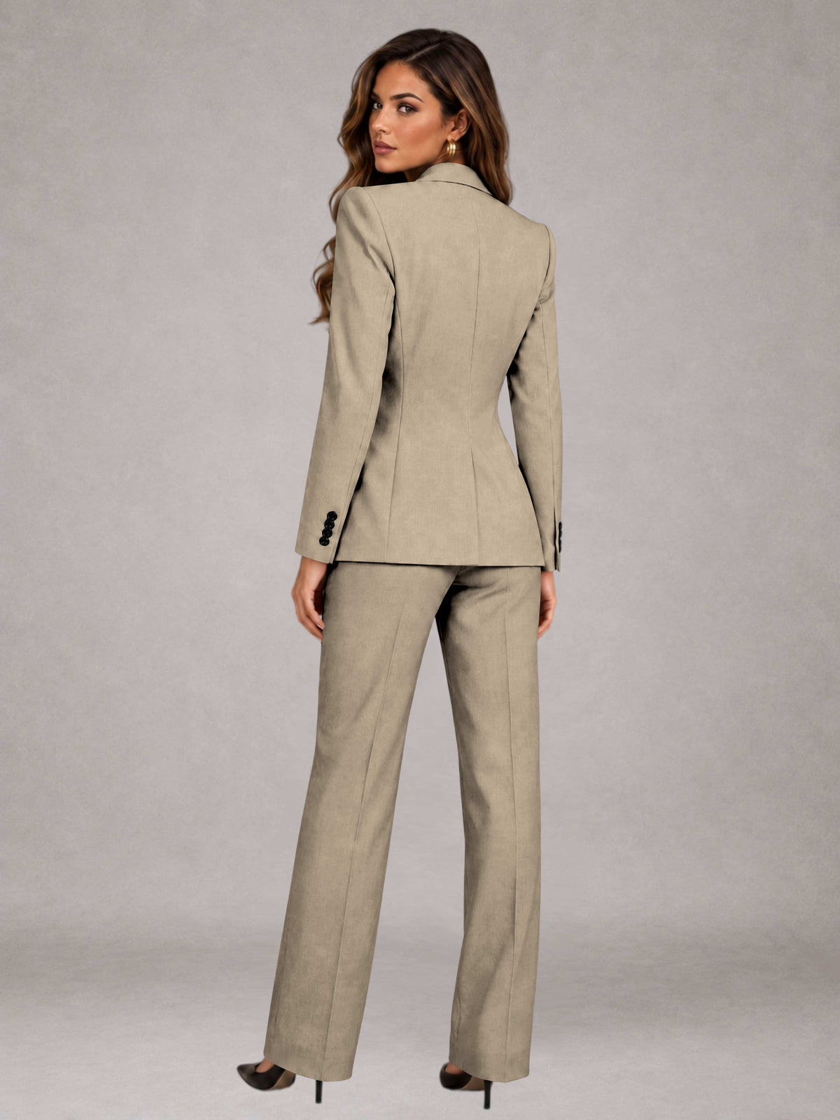 Women's Suits 3 Pieces Tailored Fit Elegant Suits for for Professional Look