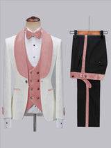 Men's Suits 3 Pieces Slim Fit One Button Shawl Lapel for Wedding Party