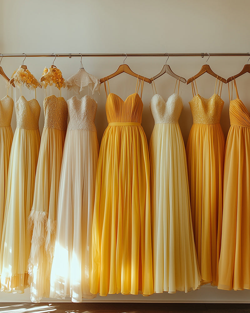 Golden Moments Start with Yellow Bridesmaid Dresses from Mollyevers mollyevers.com Golden Moments Start with Yellow Bridesmaid Dresses from Mollyevers mollyevers.com